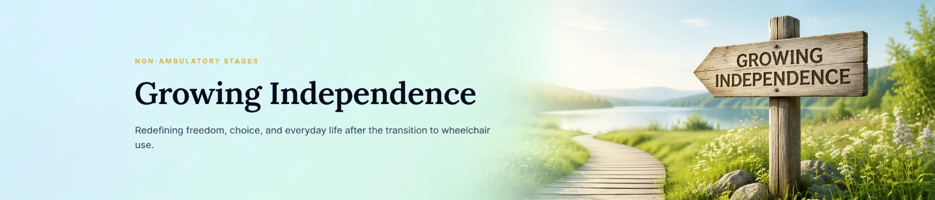 Growing Independence — Non-ambulatory stages: Redefining freedom, choice, and everyday life after the transition to wheelchair use.