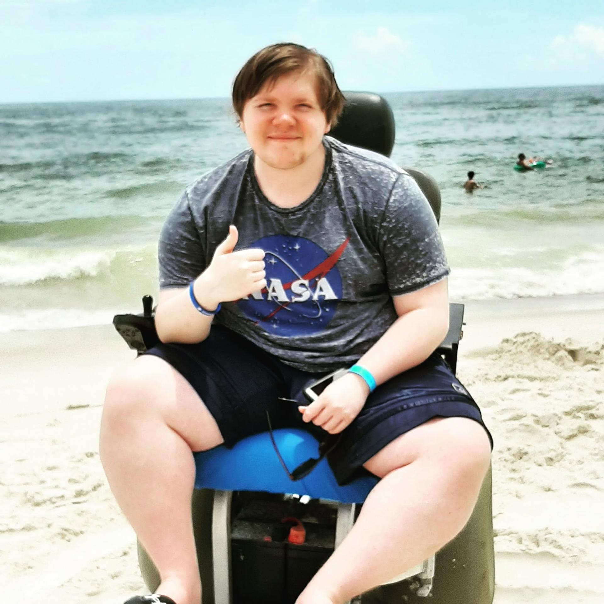 Jake exploring the world with his power wheelchair